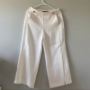 Zara White Pants with Slit